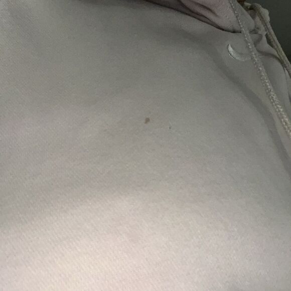 Nike Pale Beige w/ purple Taupe Tan Fleece Hooded Hoodie Sweatshirt Sweater L - Picture 2 of 10